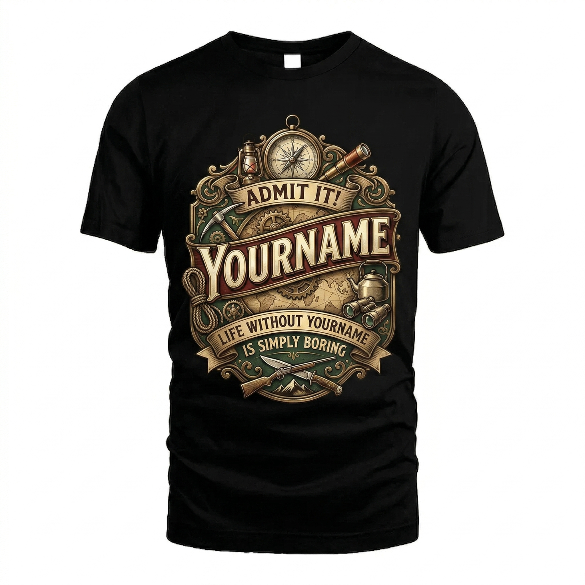 Life Without Is Simply Boring - Personalized Name T-Shirt