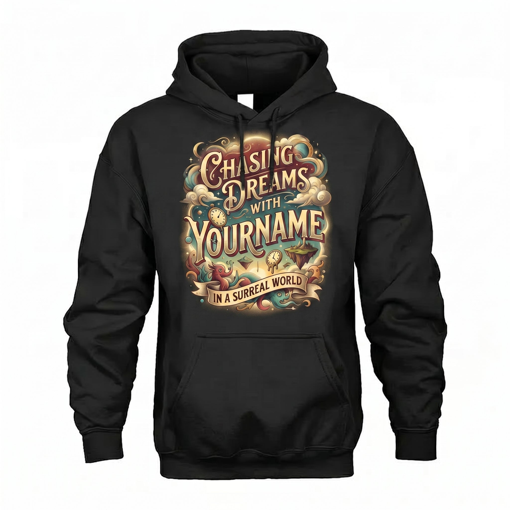 Chasing Dreams With... In A Surreal World - Personalized Name T-Shirt