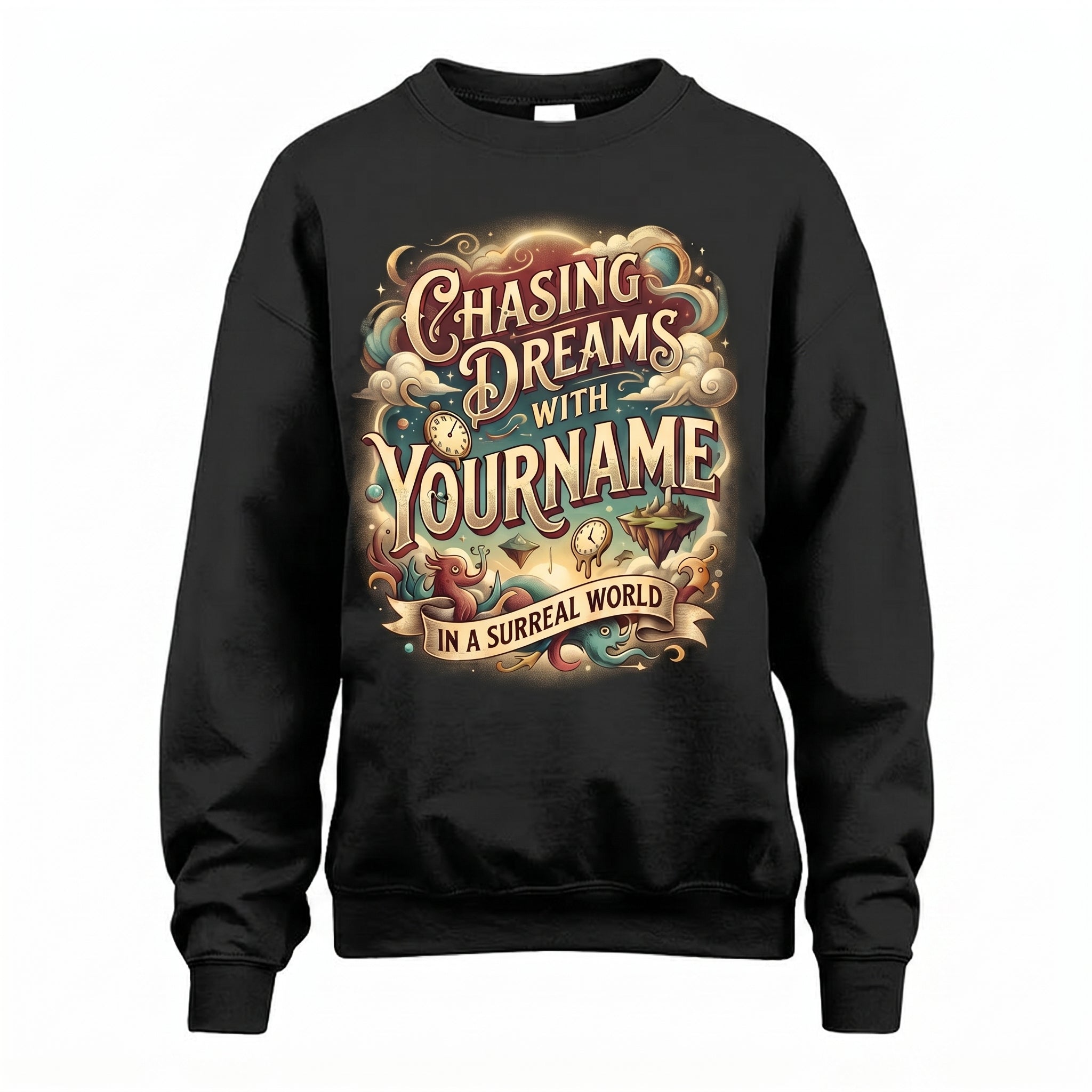 Chasing Dreams With... In A Surreal World - Personalized Name T-Shirt