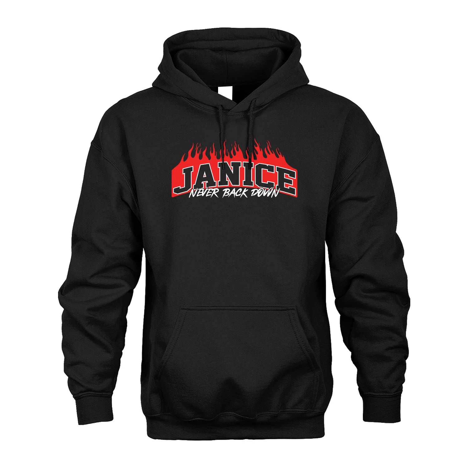 Never Back Down Your Name With Fire Shirt JANICE M1-37