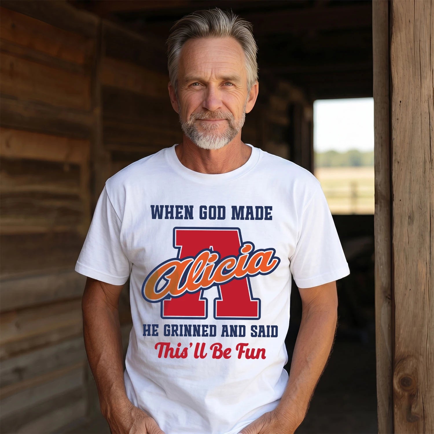 God Made Your Name Custom Shirt ALICIA M1-16