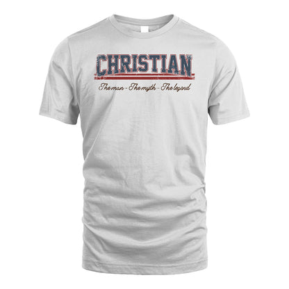 The Man The Myth The Legend Vintage Shirt CHRISTIAN M1-6