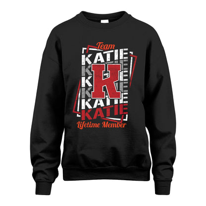 Team Your Name Lifetime Member Sporty Shirt KATIE M1-25
