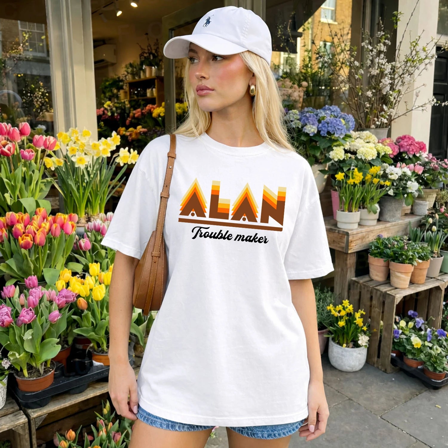 Your Name Trouble Maker Funny Shirt ALAN M1-34