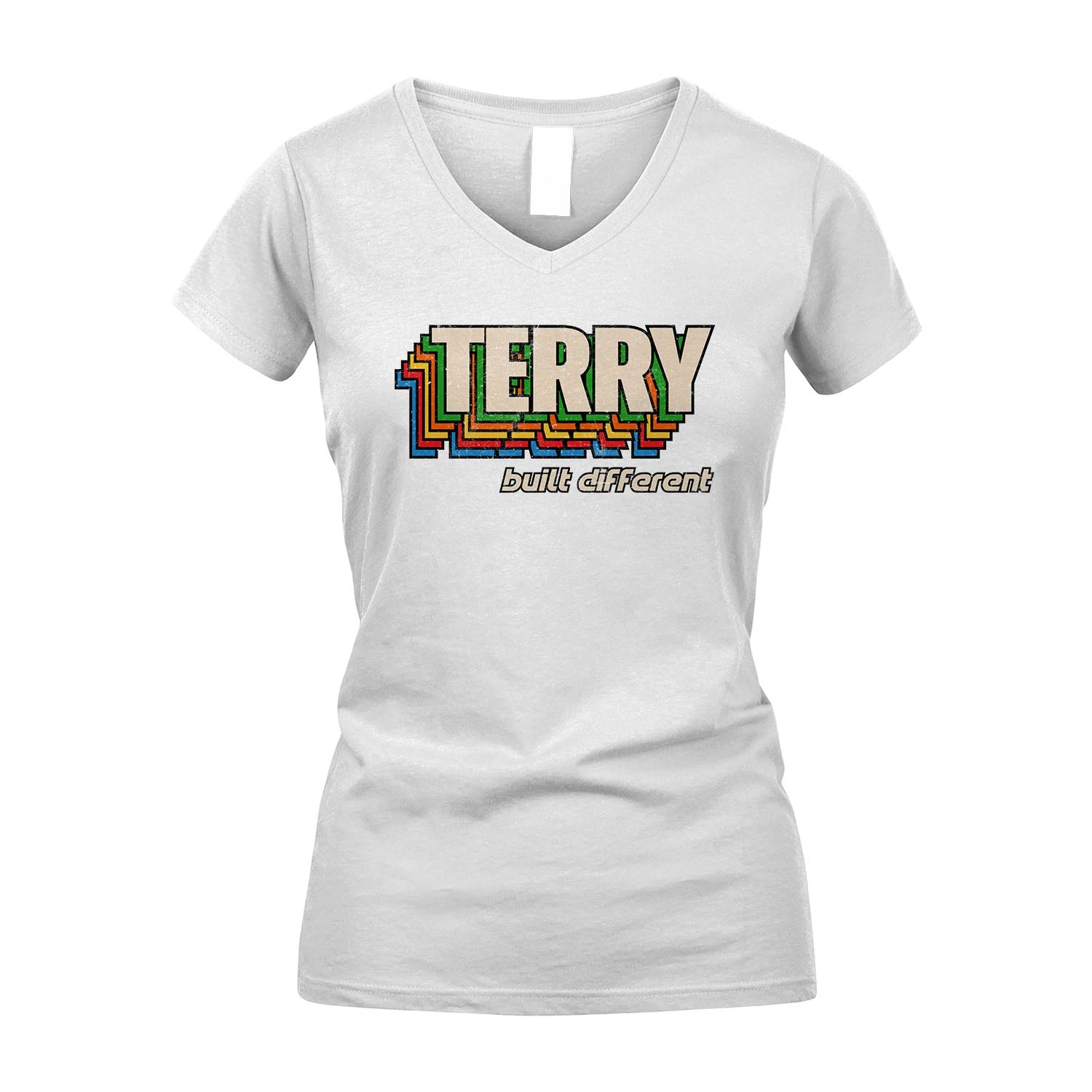 Your Name Built Different Retro Shirt TERRY M1-26
