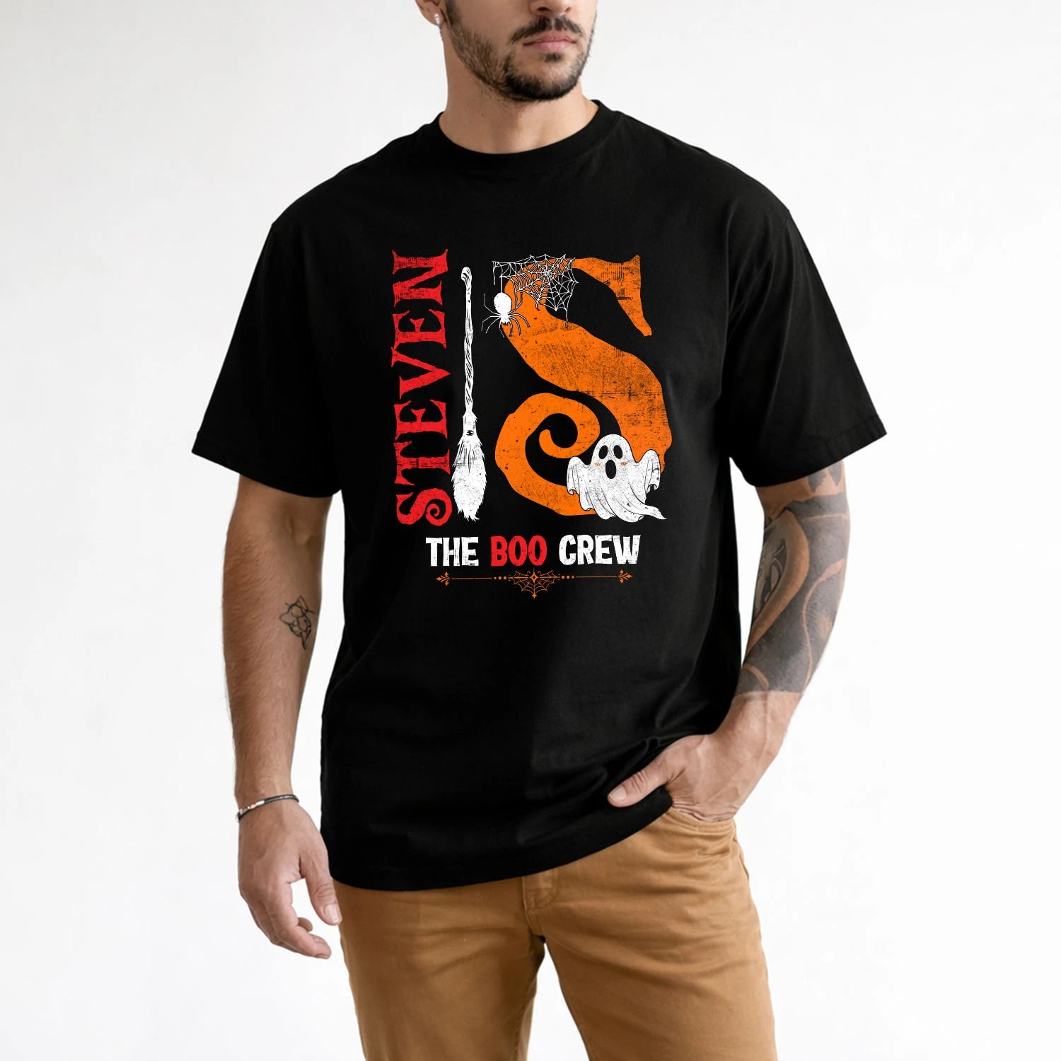 The Boo Crew Halloween With Your Name Shirt STEVEN M1-23