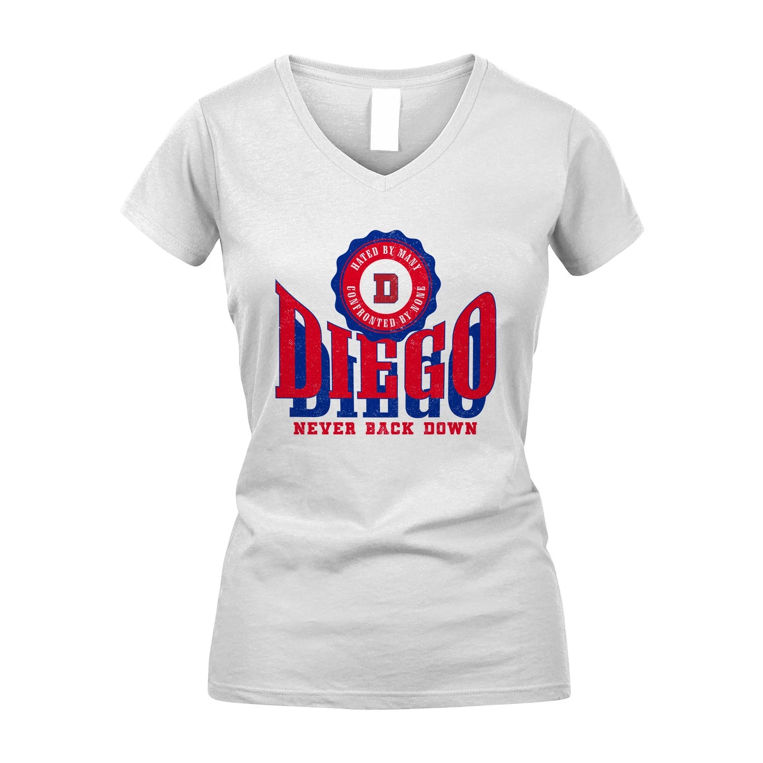 Your Name Never Back Down Shirt DIEGO M1-33