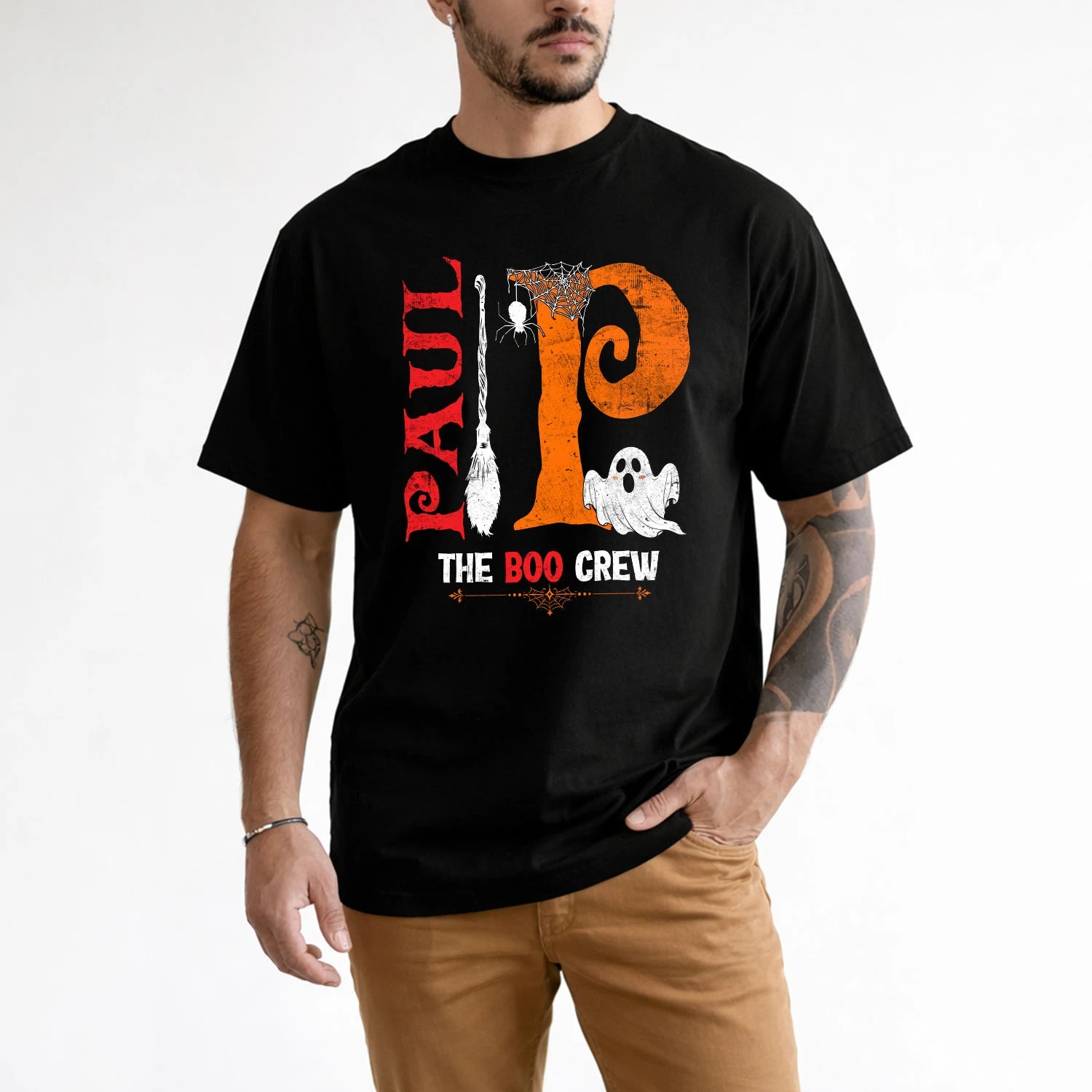 The Boo Crew Halloween With Your Name Shirt PAUL M1-23