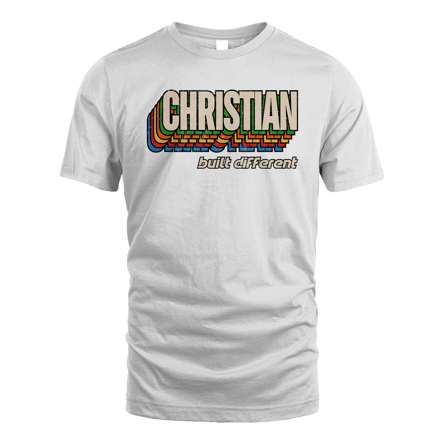 Your Name Built Different Retro Shirt CHRISTIAN M1-26