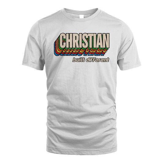 Your Name Built Different Retro Shirt CHRISTIAN M1-26