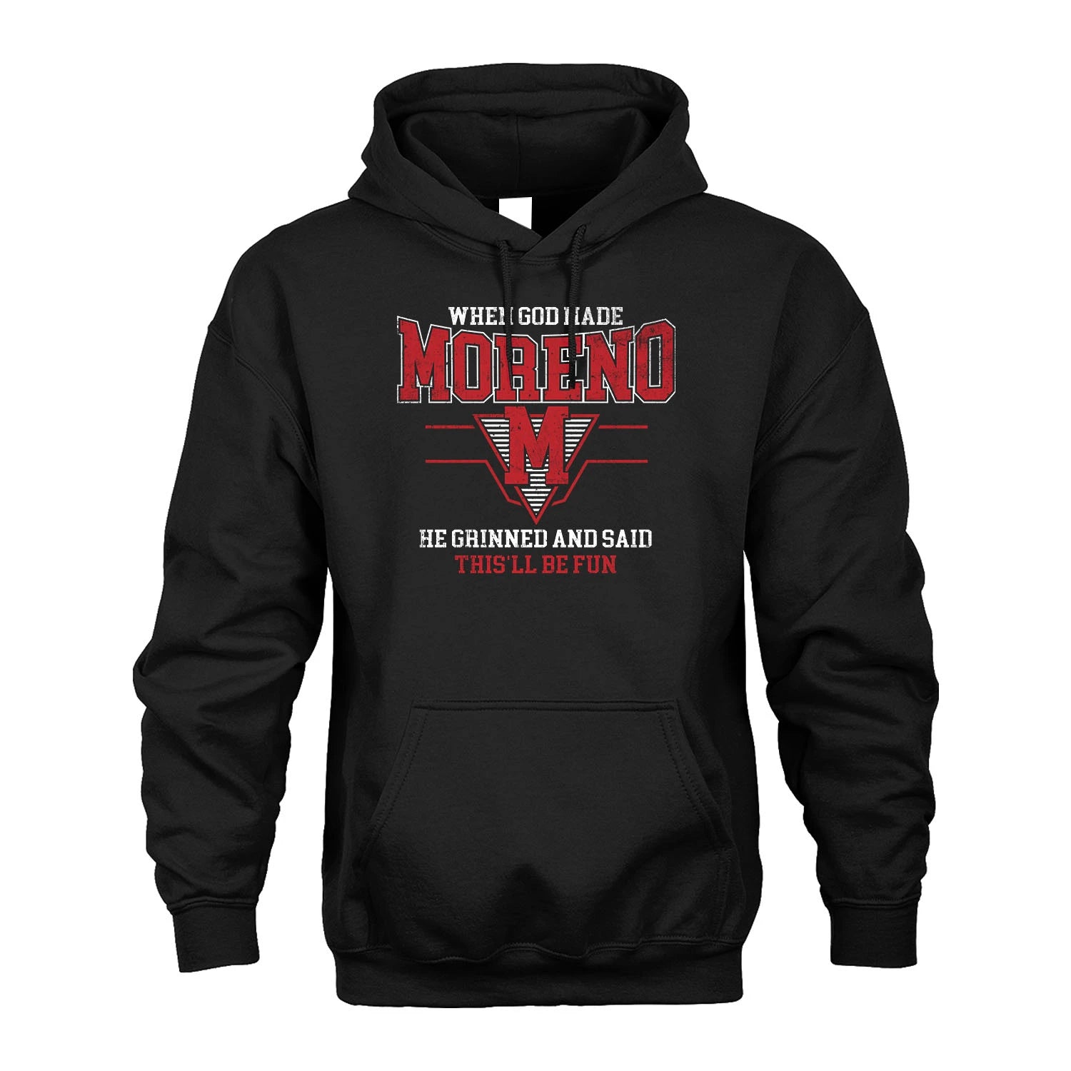 When God Made Your Name He Grinned And Said This'll Be Fun Baseball Shirt MORENO M1-29