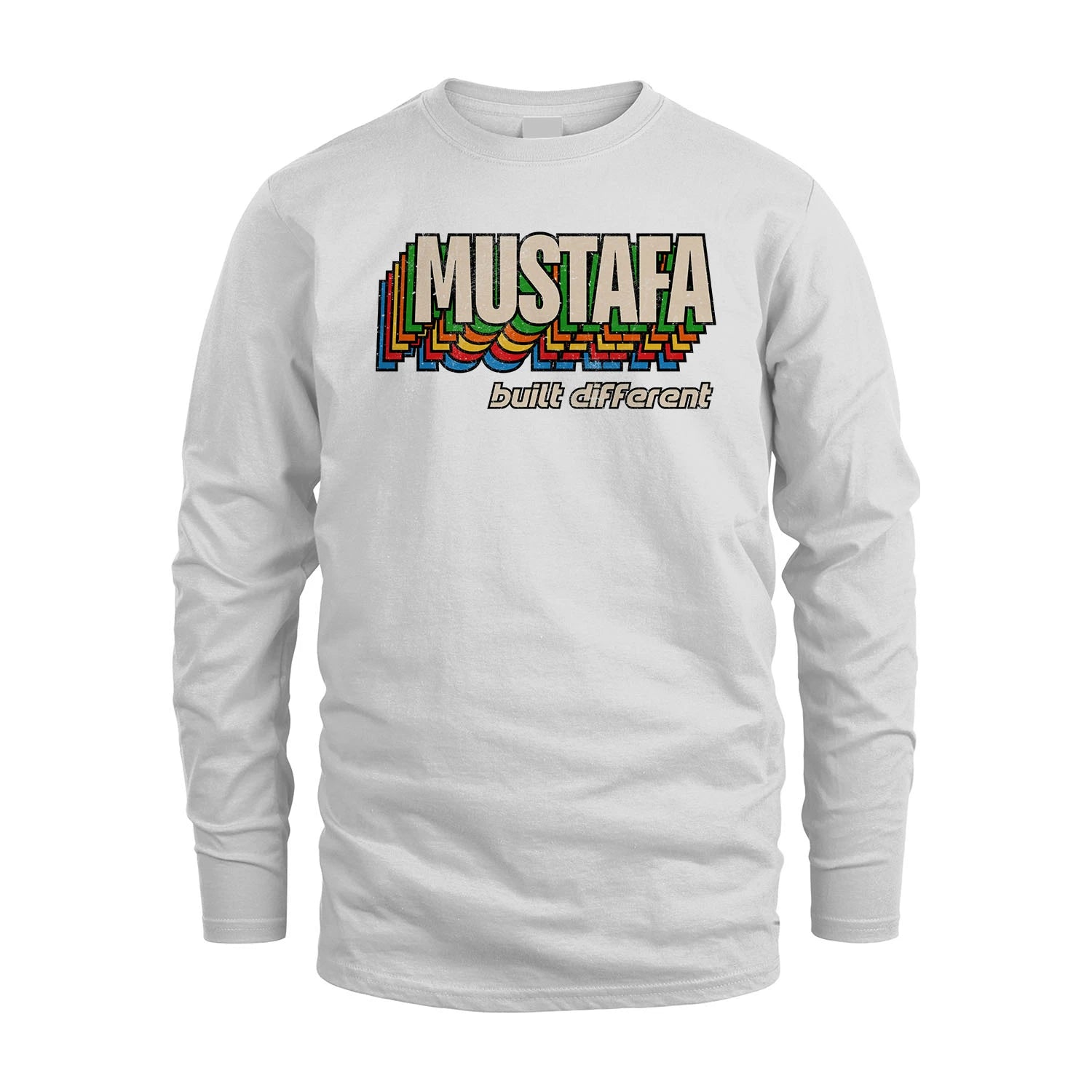 Your Name Built Different Retro Shirt MUSTAFA M1-26