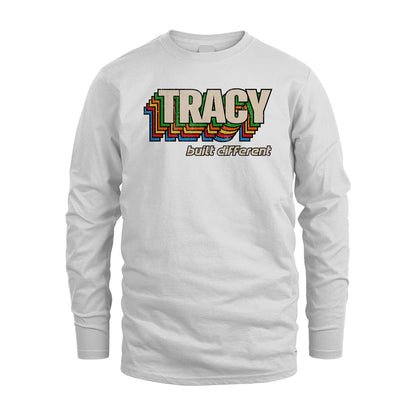 Your Name Built Different Retro Shirt TRACY M1-26