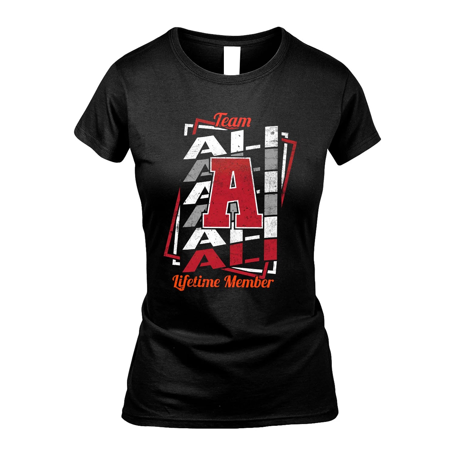 Team Your Name Lifetime Member Sporty Shirt ALI M1-25