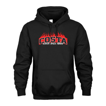 Never Back Down Your Name With Fire Shirt COSTA M1-37
