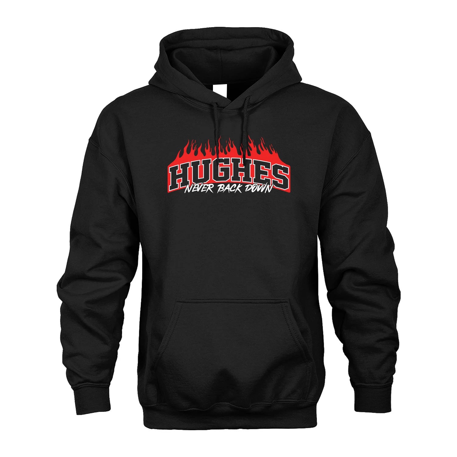 Never Back Down Your Name With Fire Shirt HUGHES M1-37