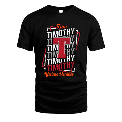 Team Your Name Lifetime Member Sporty Shirt TIMOTHY M1-25