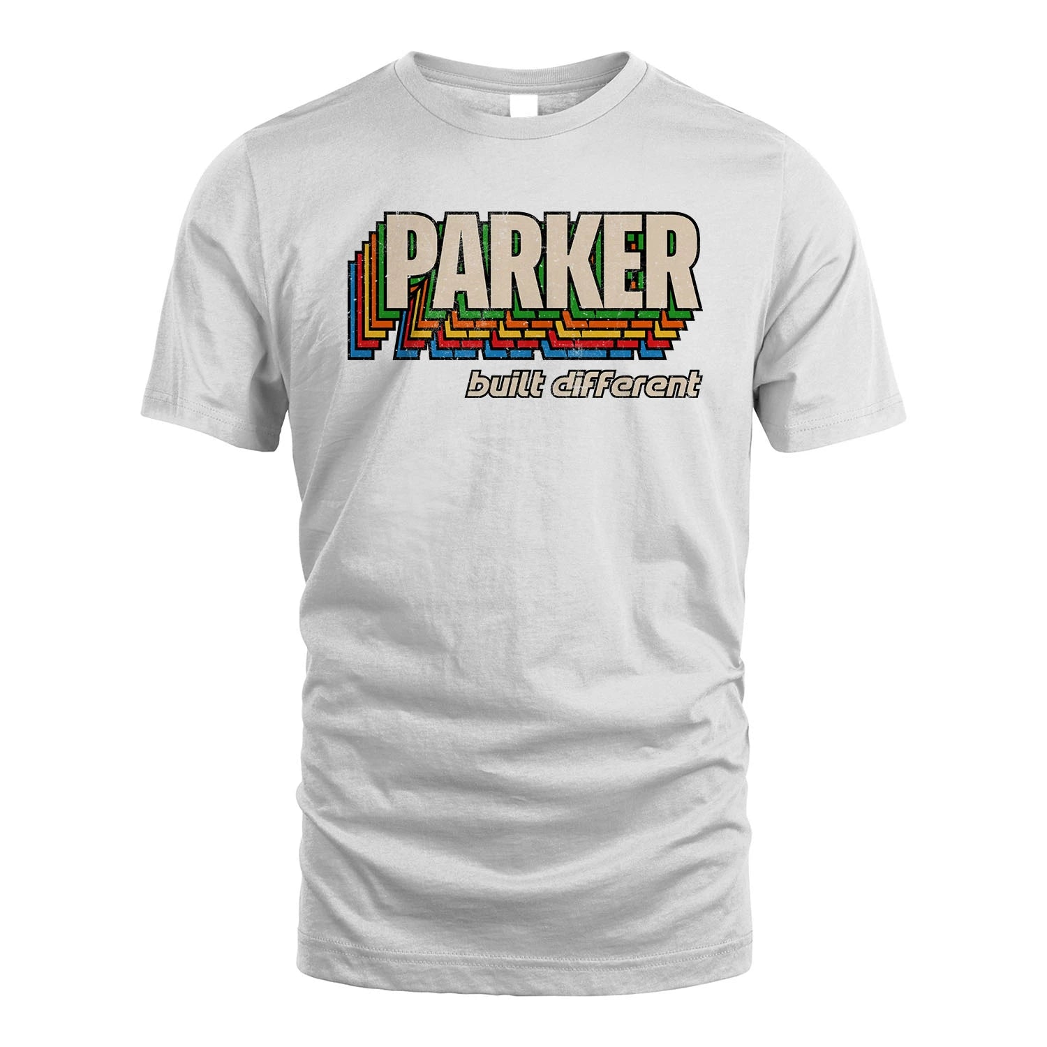 Your Name Built Different Retro Shirt PARKER M1-26