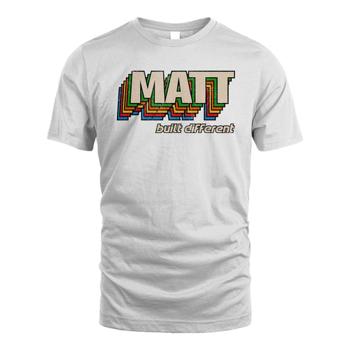 Your Name Built Different Retro Shirt MATT M1-26