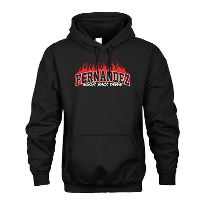 Never Back Down Your Name With Fire Shirt FERNANDEZ M1-37
