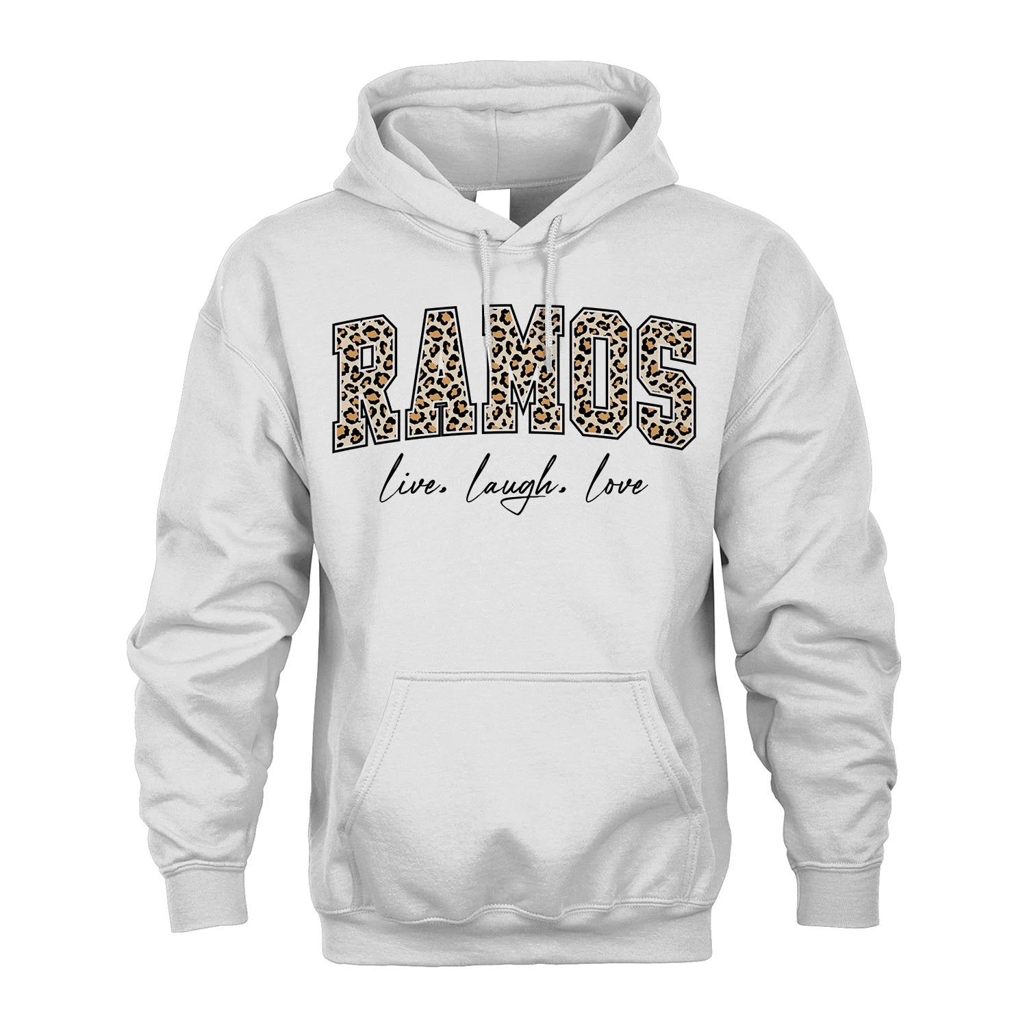 Live Laugh Love Custom Name With Leopard Pattern Shirt RAMOS M1-13