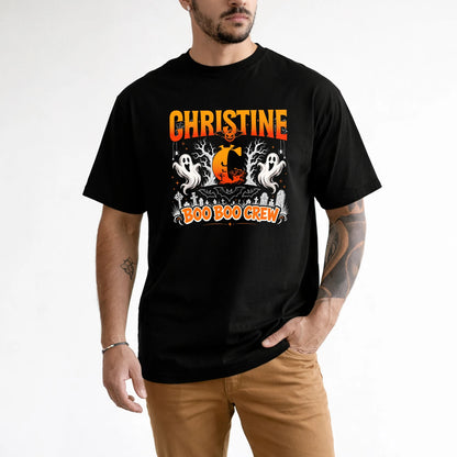 Boo Boo Crew Halloween Custom Name Shirt CHRISTINE M1-28
