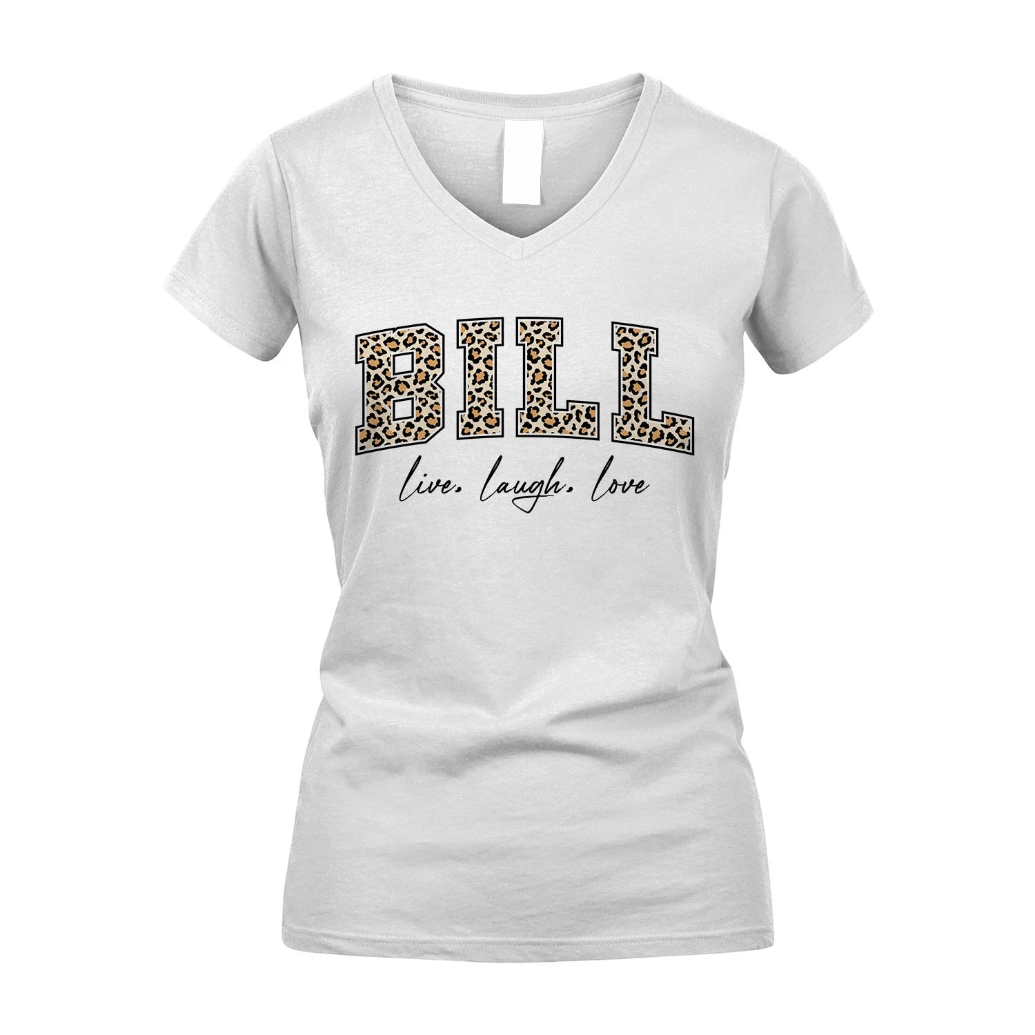 Live Laugh Love Custom Name With Leopard Pattern Shirt BILL M1-13