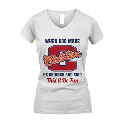 God Made Your Name Custom Shirt CARTER M1-16