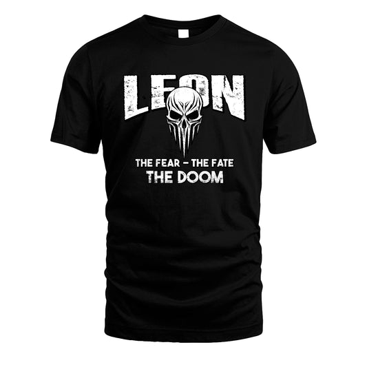 The Fear The Fate The Doom Skull Shirt LEON M1-39