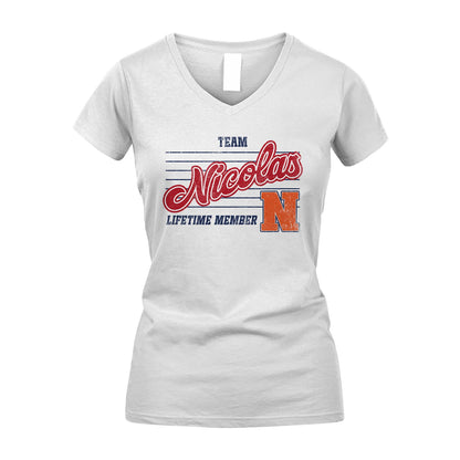 Team Your Name Lifetime Member Vintage Shirt NICOLAS M1-24