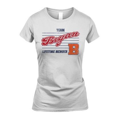 Team Your Name Lifetime Member Vintage Shirt BRYAN M1-24