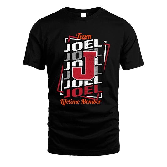 Team Your Name Lifetime Member Sporty Shirt JOEL M1-25