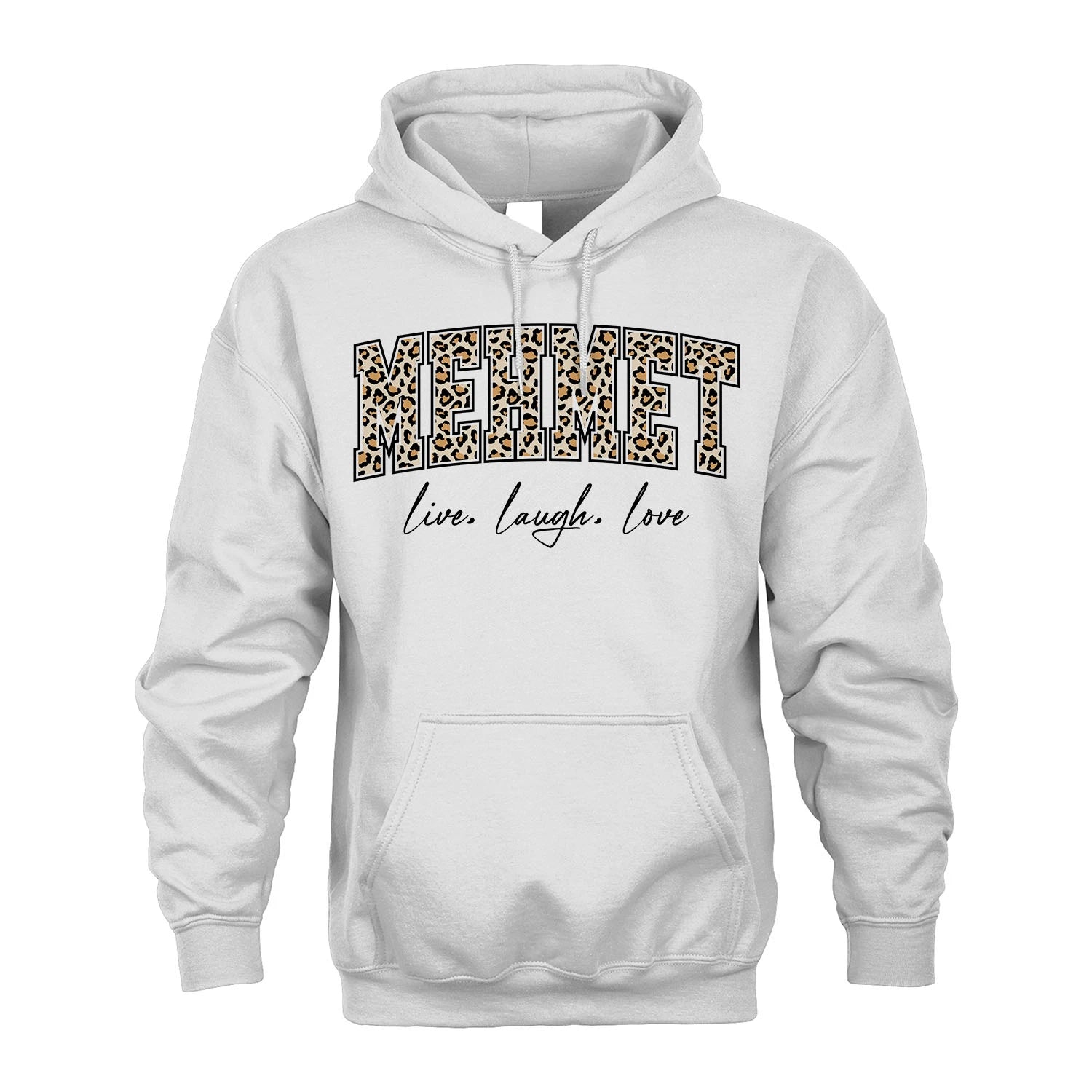 Live Laugh Love Custom Name With Leopard Pattern Shirt MEHMET M1-13