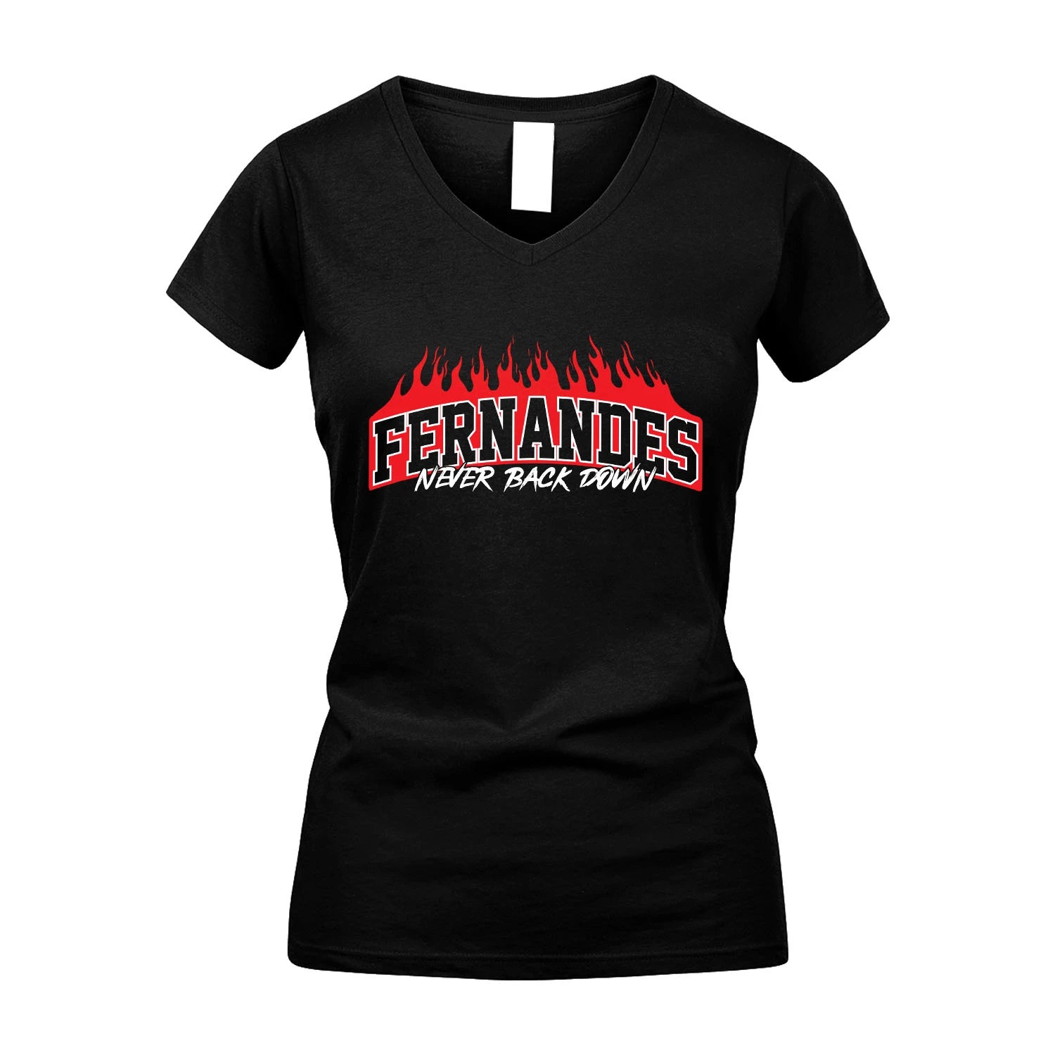 Never Back Down Your Name With Fire Shirt FERNANDES M1-37