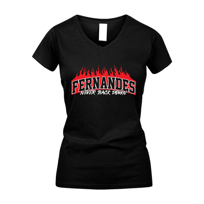 Never Back Down Your Name With Fire Shirt FERNANDES M1-37