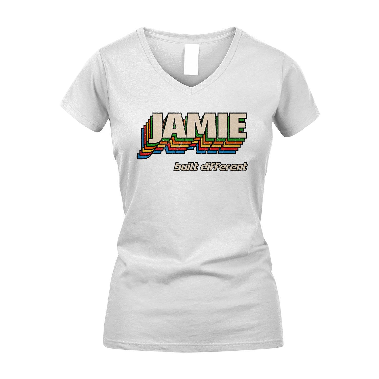 Your Name Built Different Retro Shirt JAMIE M1-26
