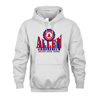 Your Name Never Back Down Shirt ALLEN M1-33