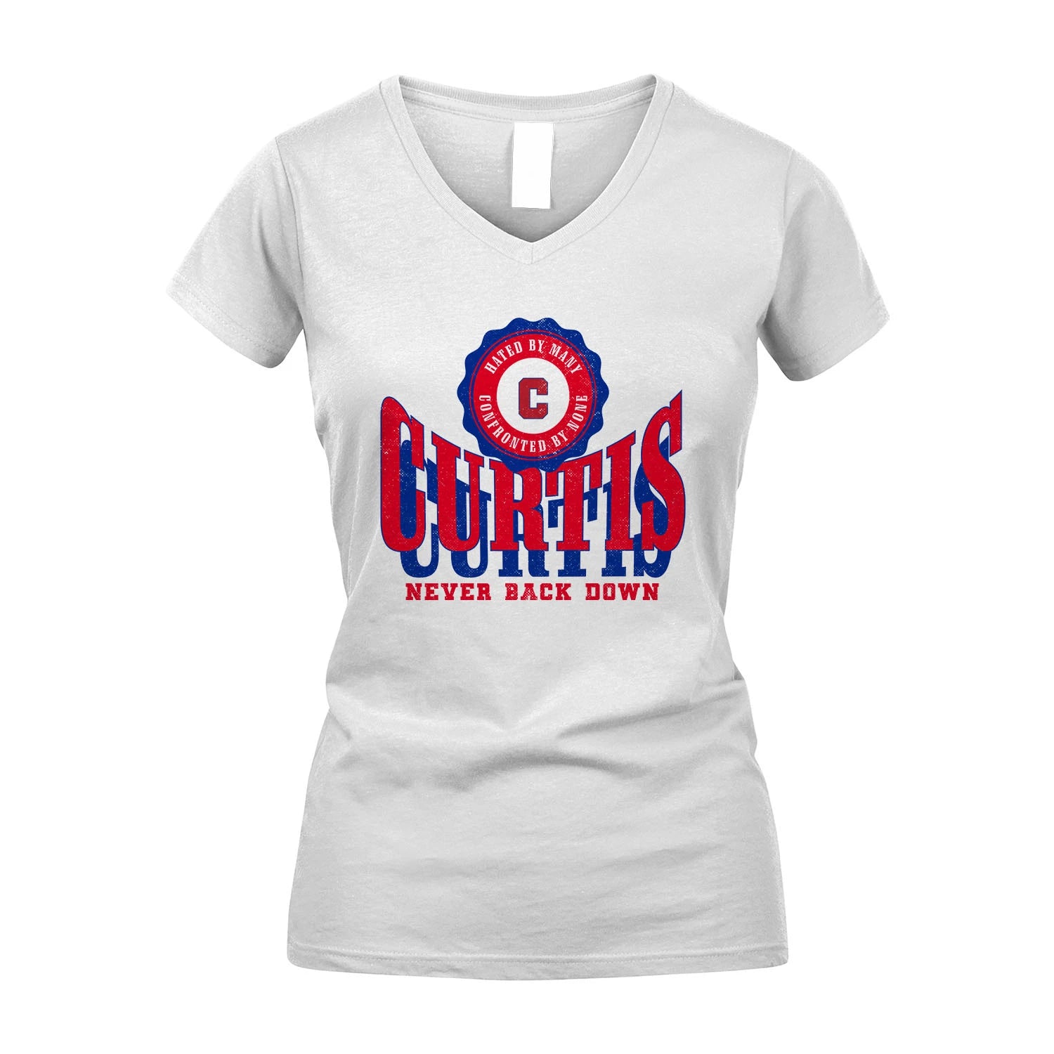 Your Name Never Back Down Shirt CURTIS M1-33