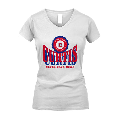 Your Name Never Back Down Shirt CURTIS M1-33