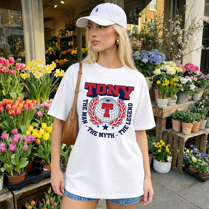 The Man The Myth The Legend Logo Shirt TONY M1-30