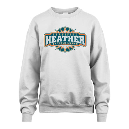 Certified Your Name Trouble Maker Shirt HEATHER M1-36