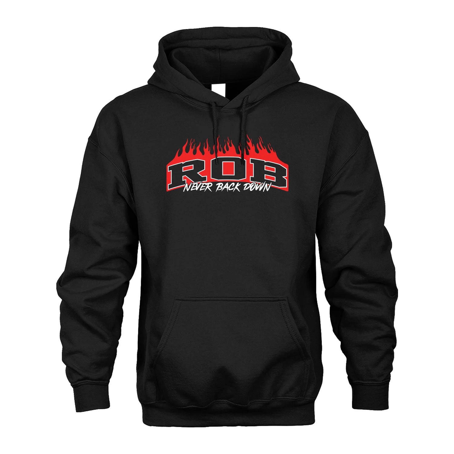 Never Back Down Your Name With Fire Shirt ROB M1-37