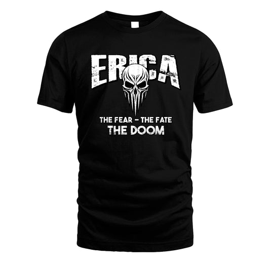 The Fear The Fate The Doom Skull Shirt ERICA M1-39