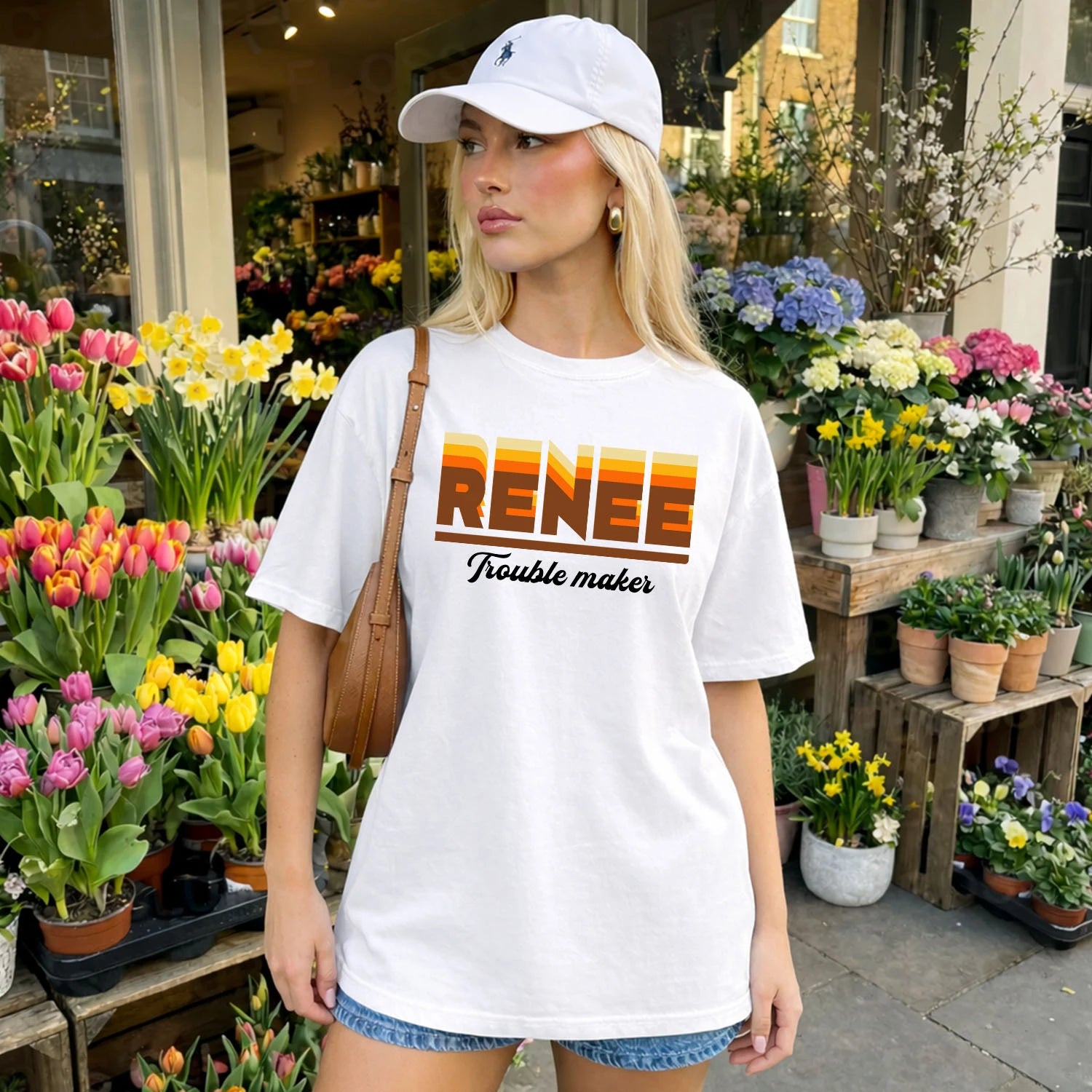 Your Name Trouble Maker Funny Shirt RENEE M1-34