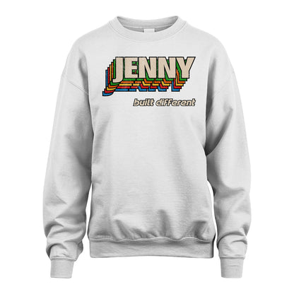 Your Name Built Different Retro Shirt JENNY M1-26