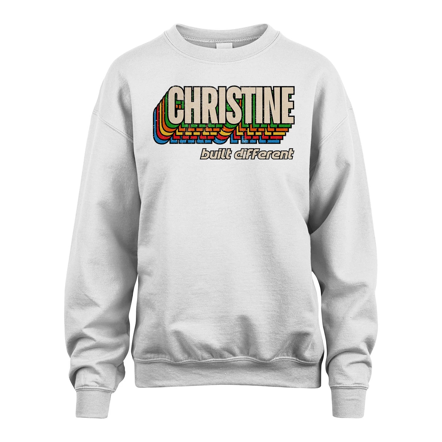 Your Name Built Different Retro Shirt CHRISTINE M1-26