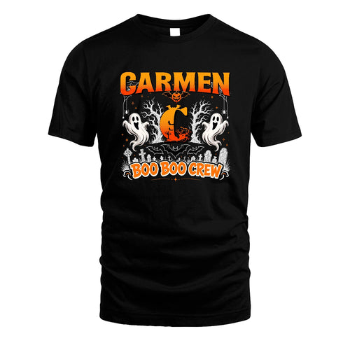 Boo Boo Crew Halloween Custom Name Shirt CARMEN M1-28