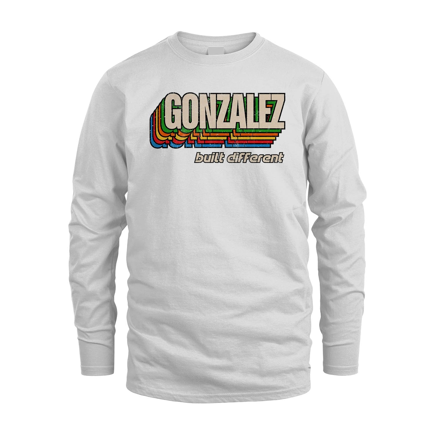 Your Name Built Different Retro Shirt GONZALEZ M1-26
