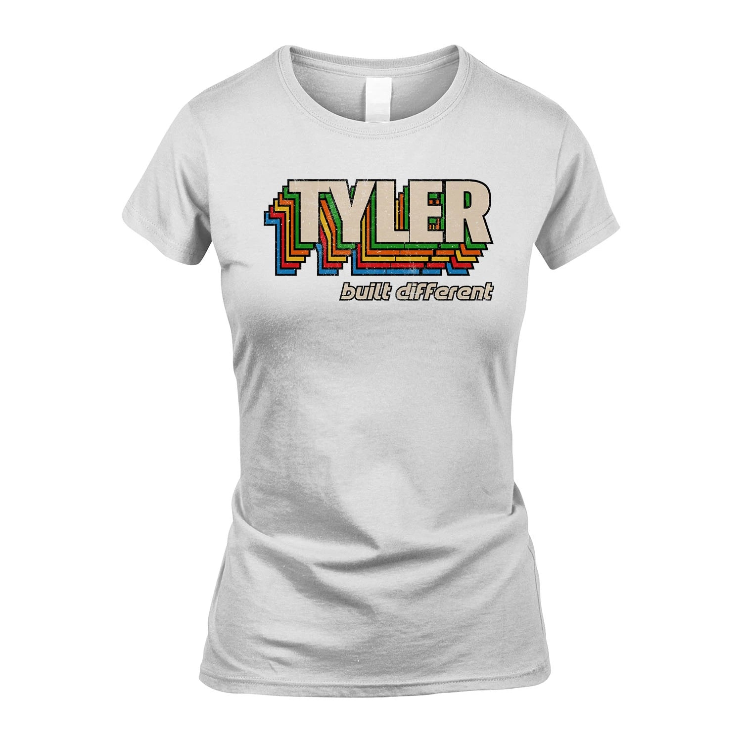 Your Name Built Different Retro Shirt TYLER M1-26