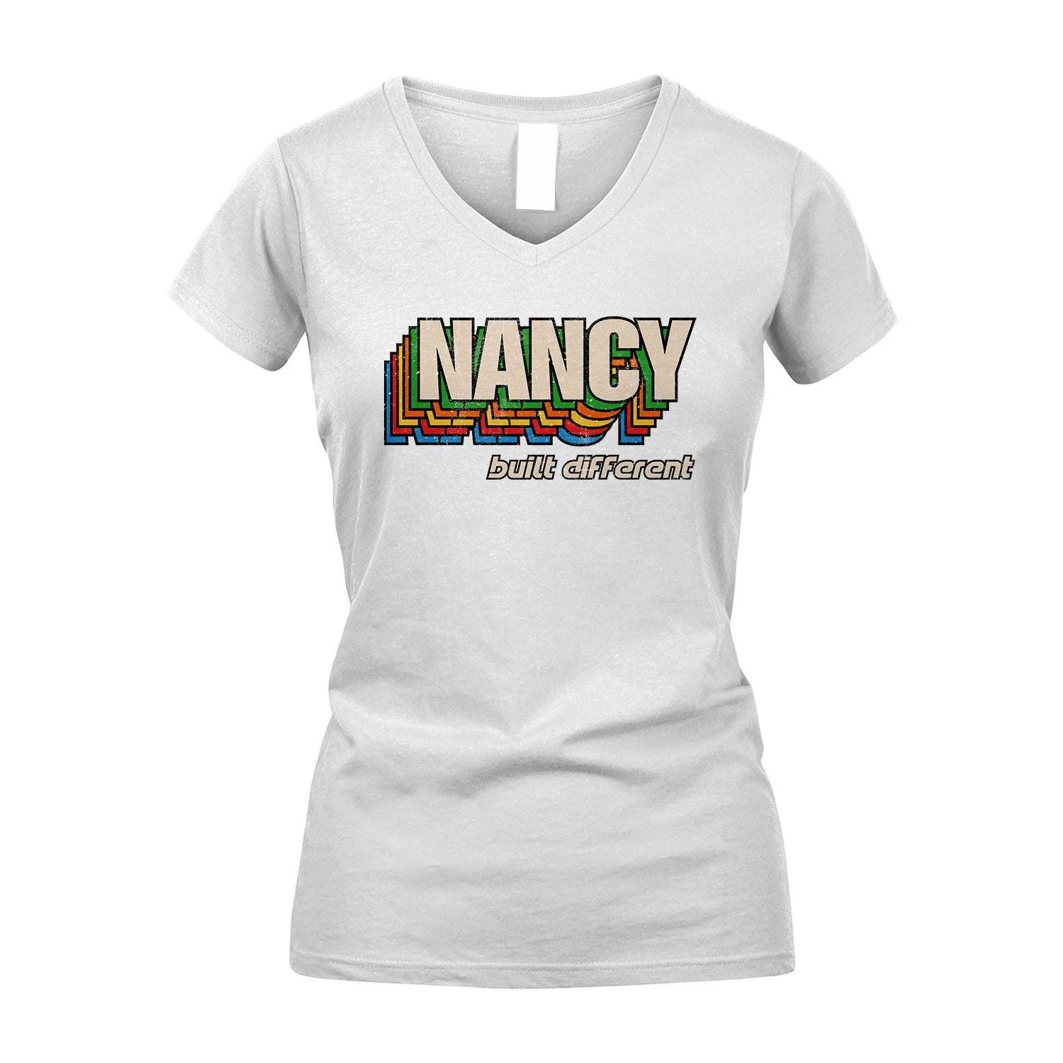 Your Name Built Different Retro Shirt NANCY M1-26